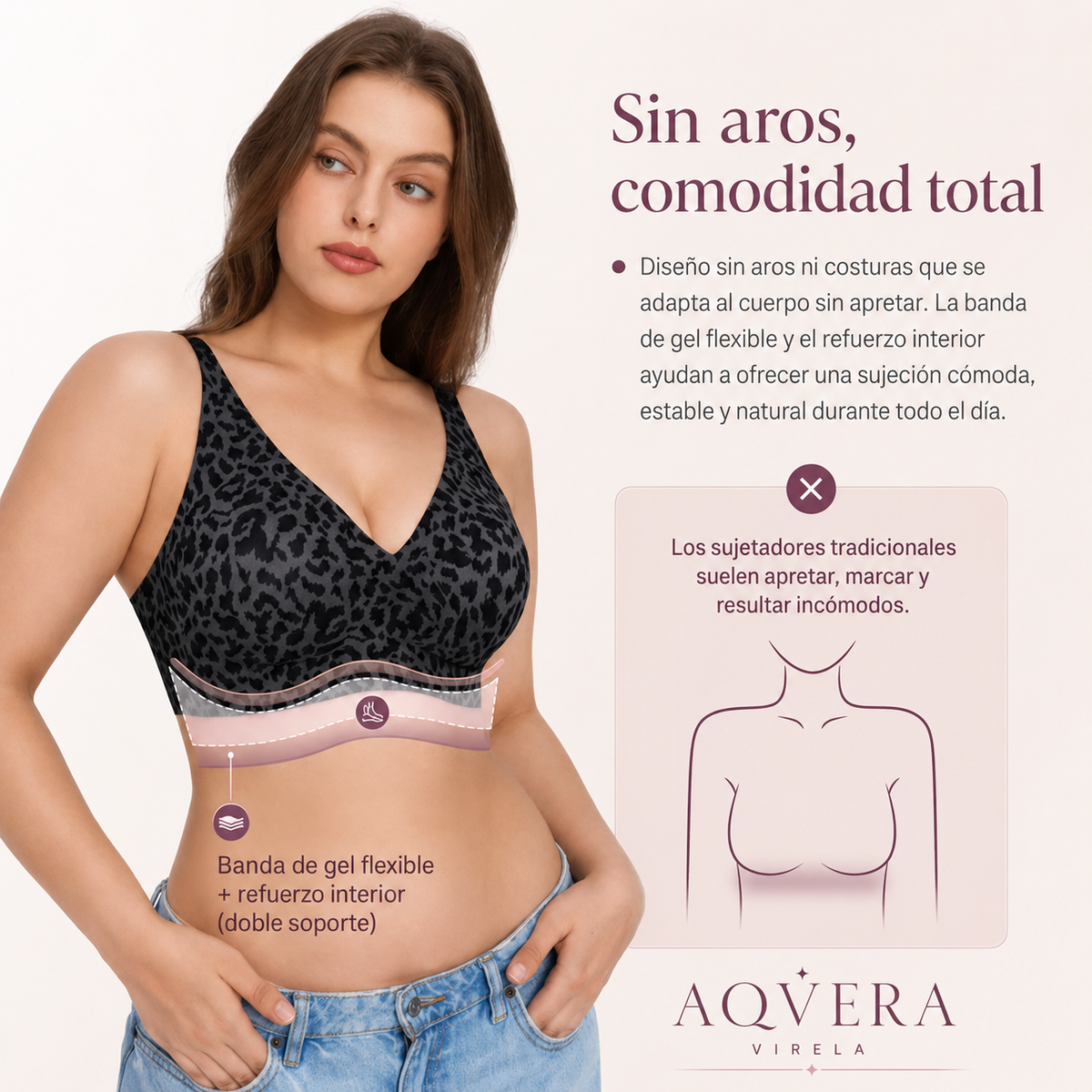 Virela — Sujetador Modelador Sin Aros